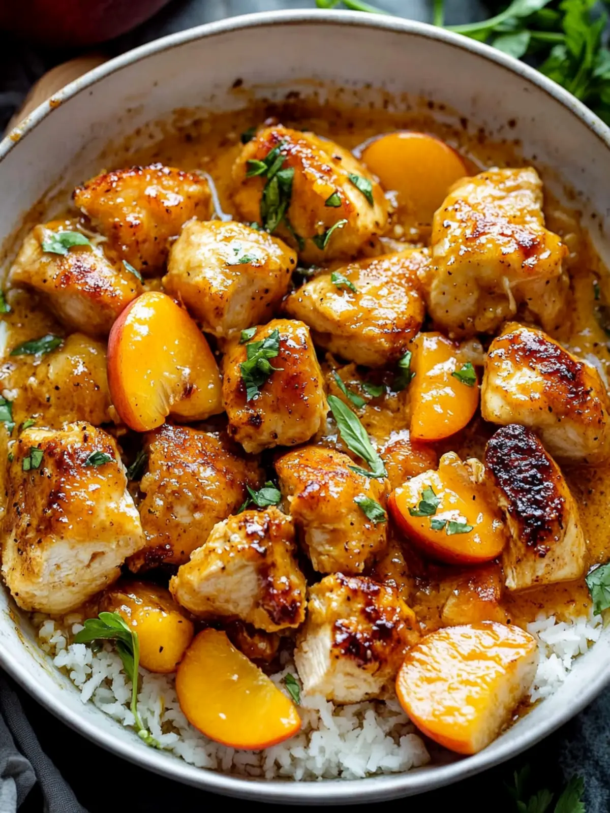 Coconut Peach Chicken