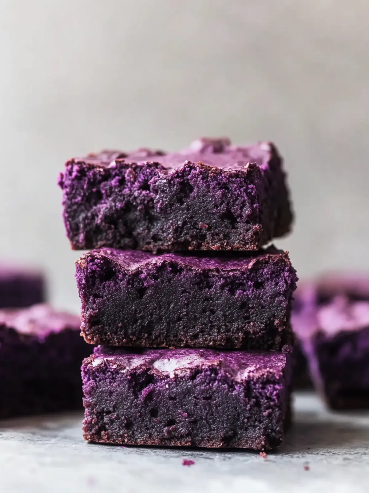 Chewy & Fudgy Purple Ube Brownies