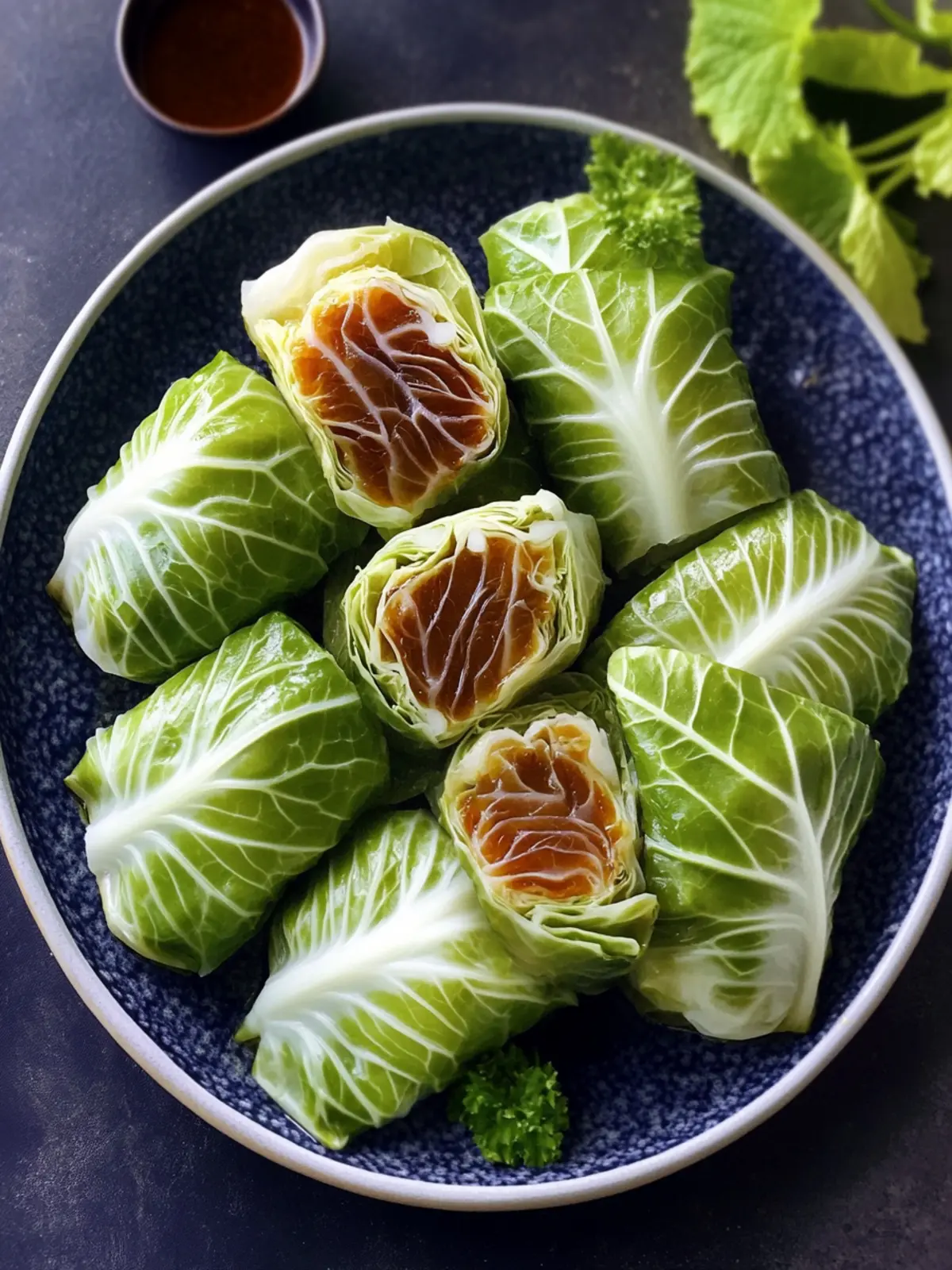 Steamed cabbage rolls