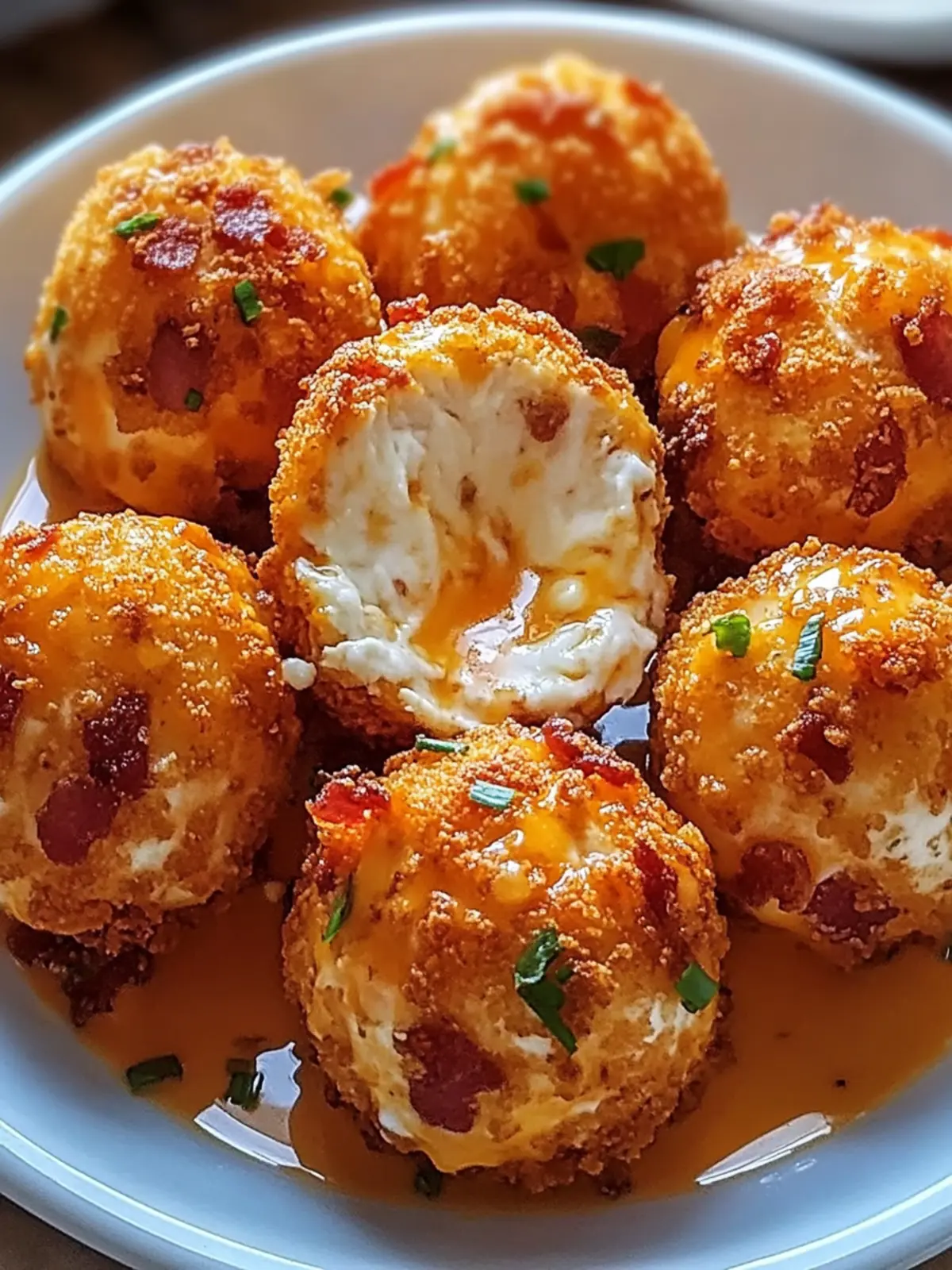 Irresistibly Crispy Buffalo Chicken Bacon Mozzarella Bombs