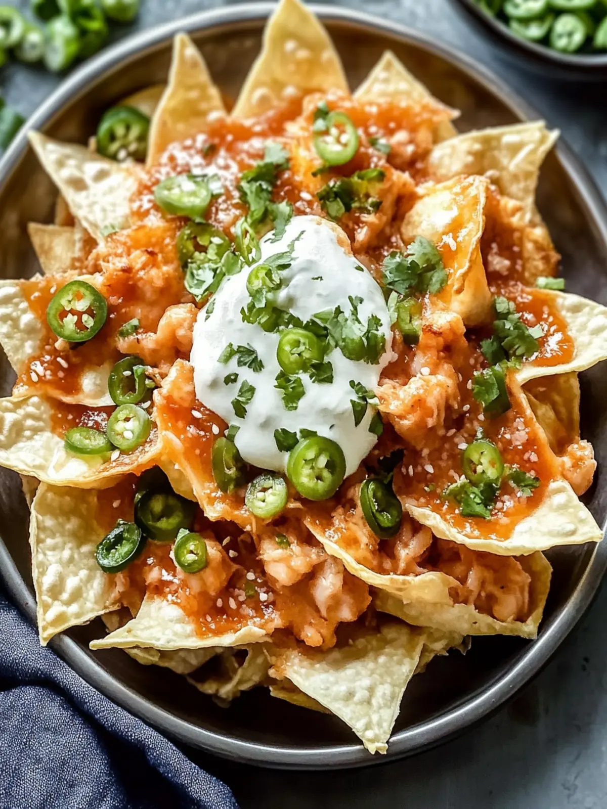 Crab Rangoon Wonton Nachos