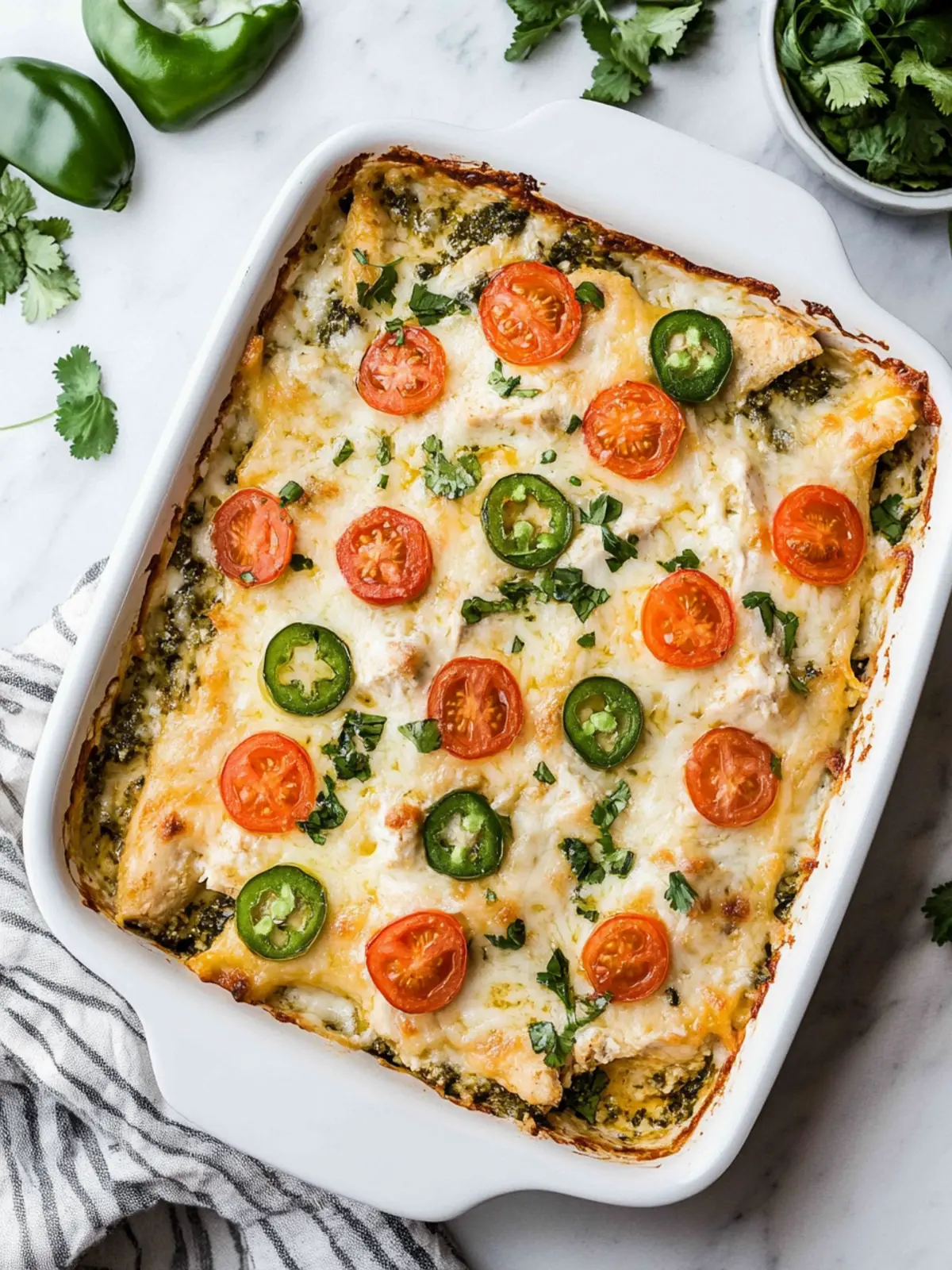 Salsa Verde Chicken Casserole
