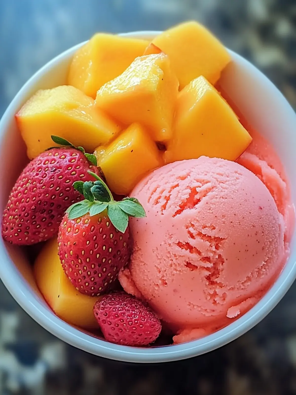 Mango Strawberry Sorbet