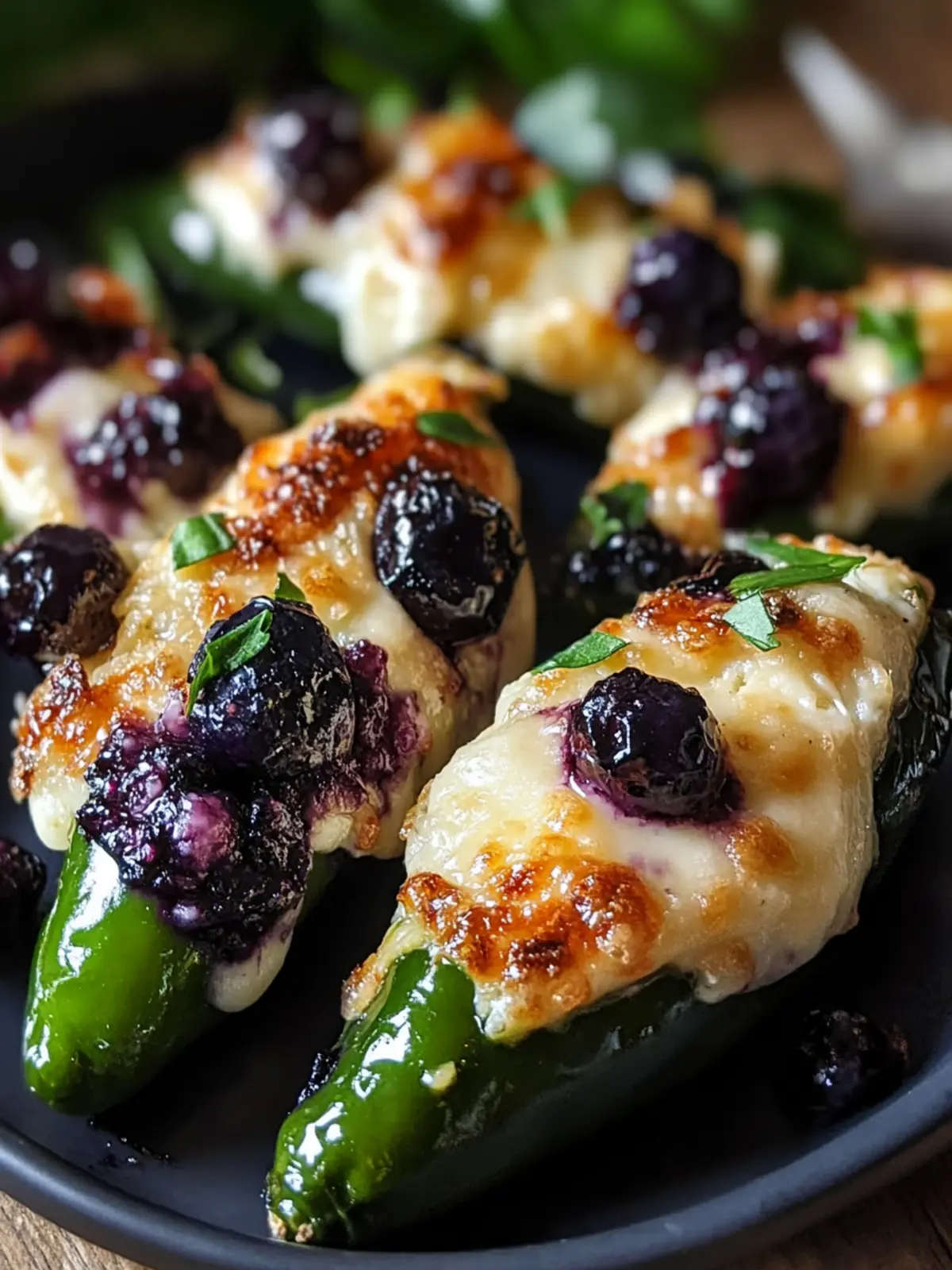 Blueberry Brie Jalapeño Poppers