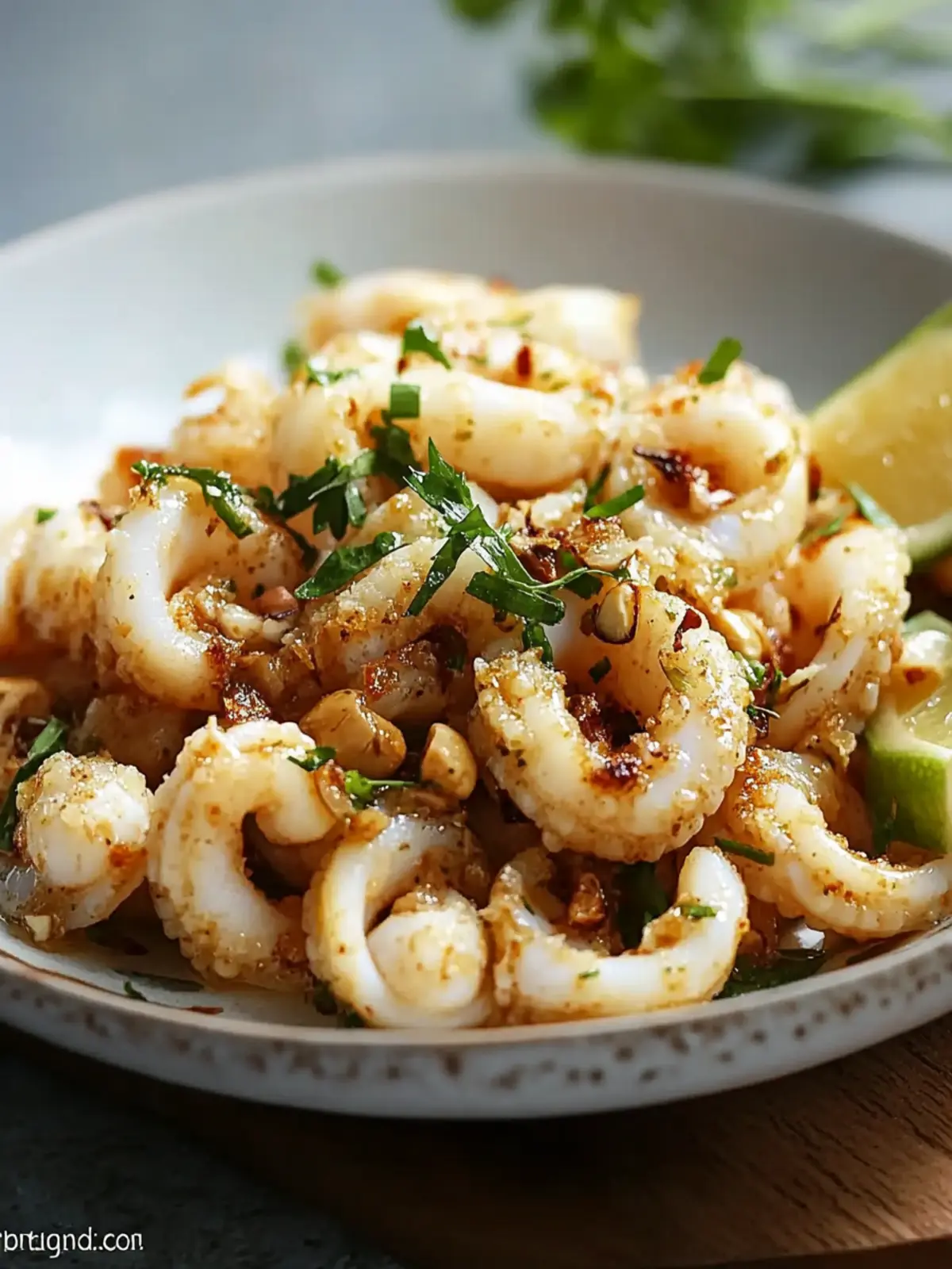 Easy Sauteed Calamari with Garlic