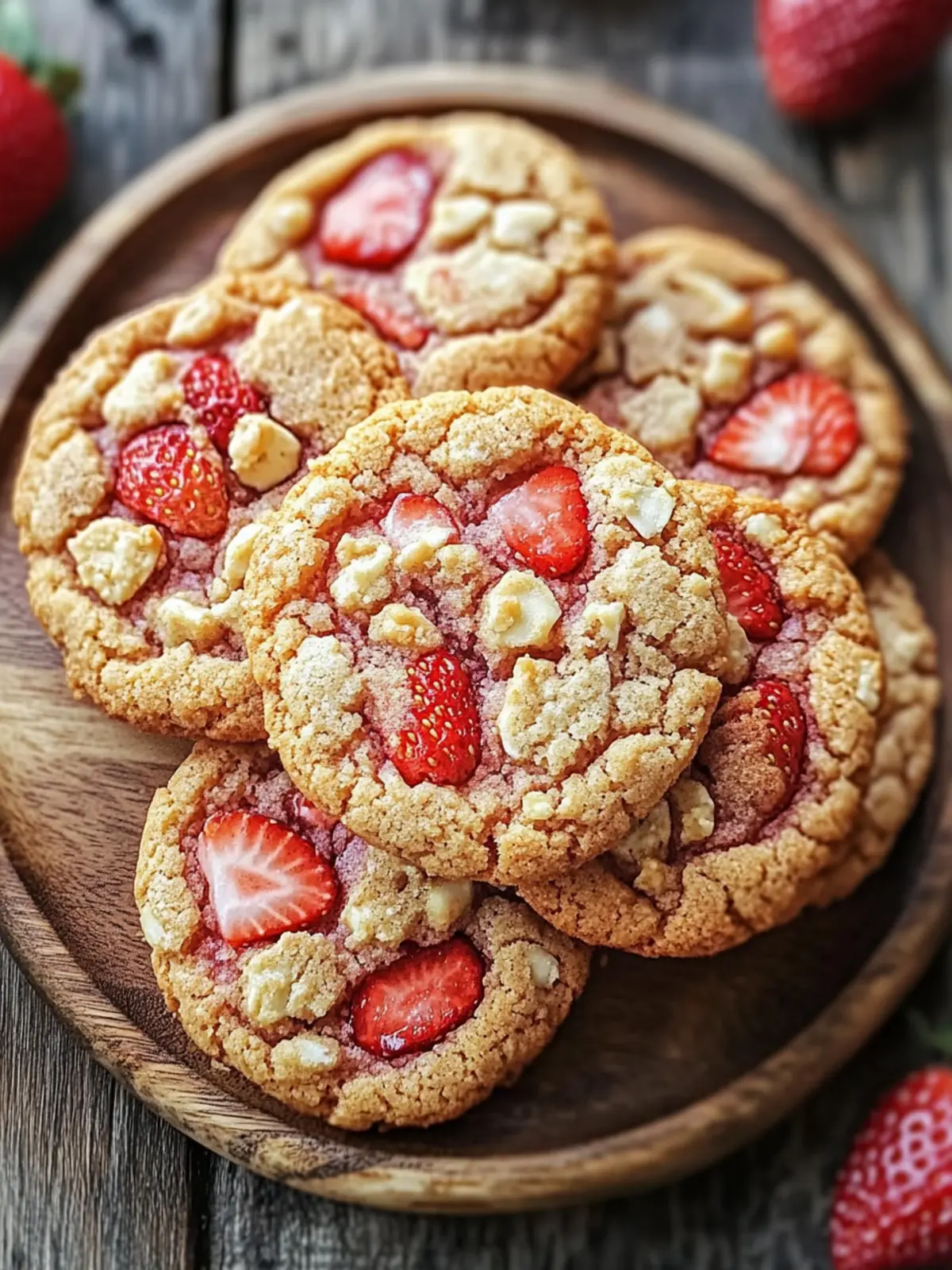 Strawberry Crunch Cookies