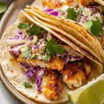 Air Fryer Fish Tacos with Cilantro Lime Slaw
