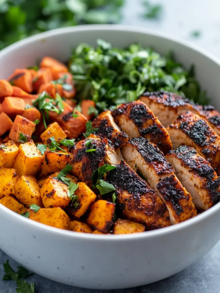 Blackened Chicken and Sweet Potato Bowls