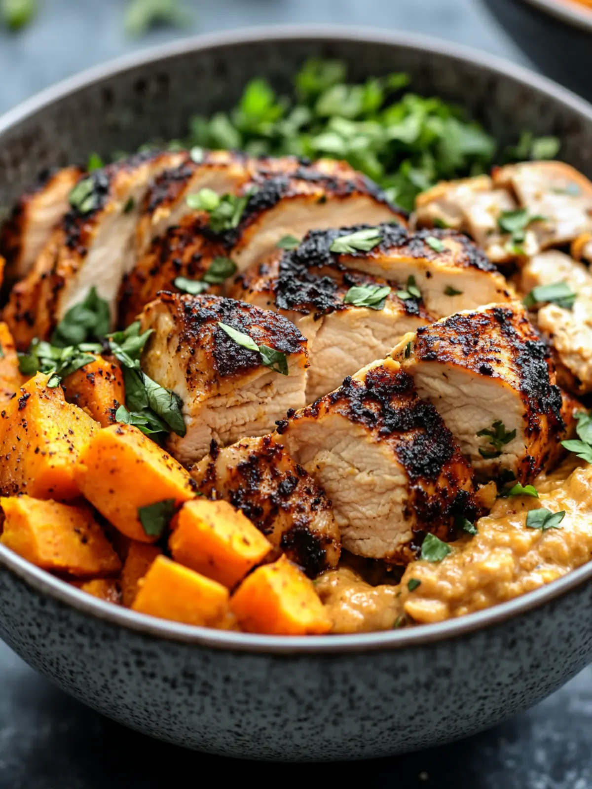 Blackened Chicken and Sweet Potato Bowls