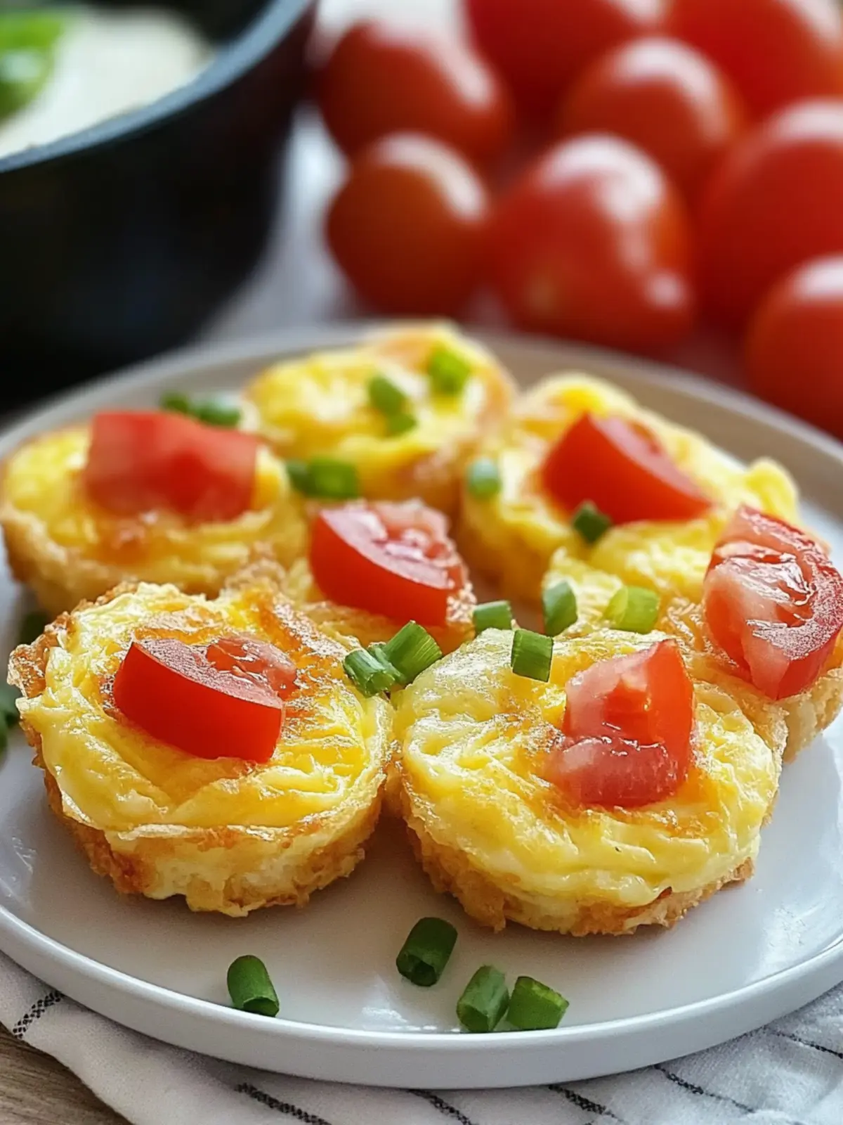 Mini Breakfast Omelets with Tater Tot Crust