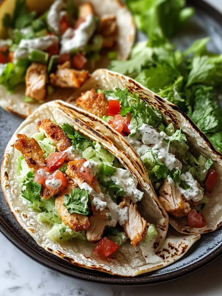 Smash Chicken Caesar Tacos