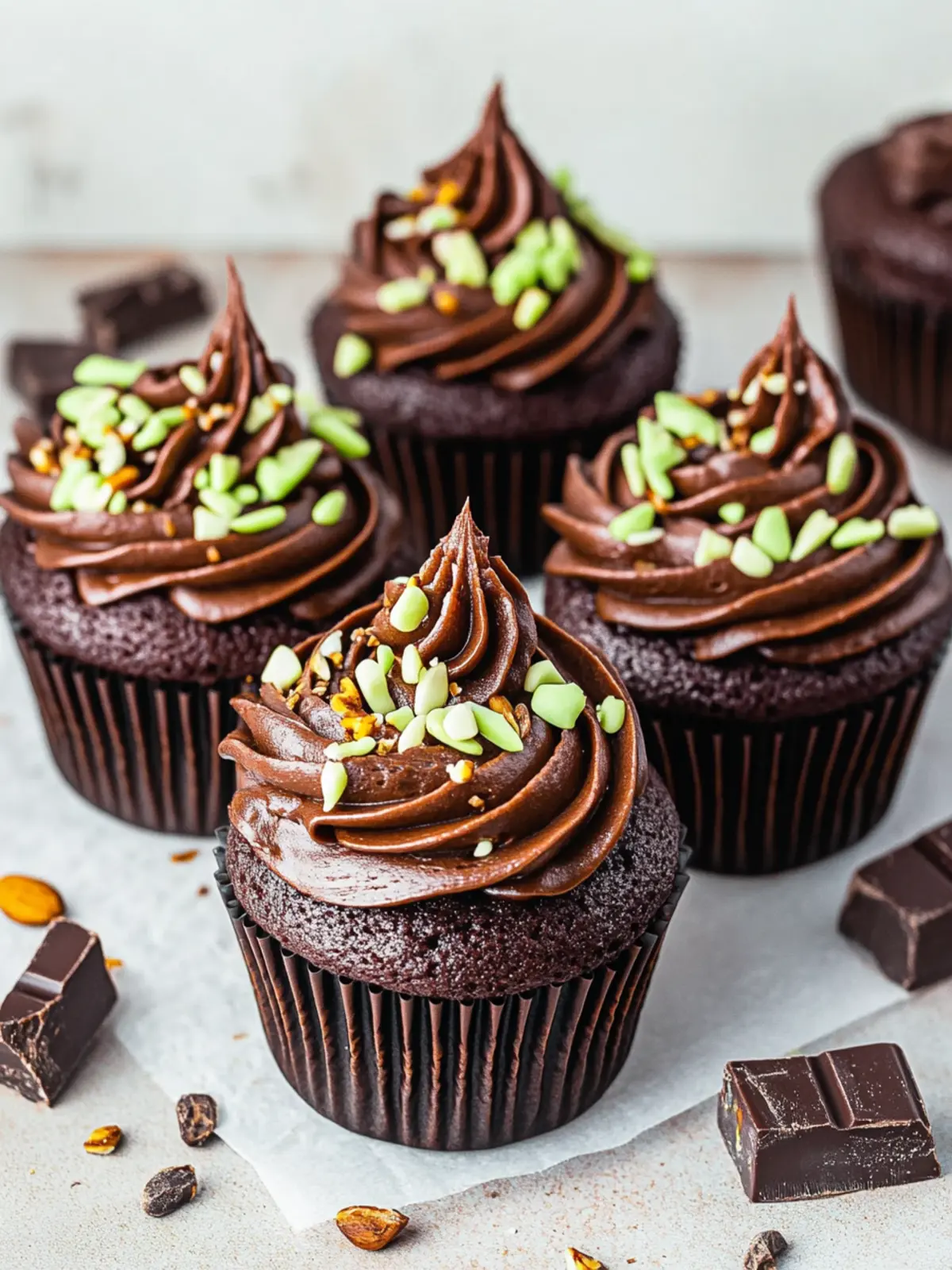 Dubai Chocolate Cupcakes
