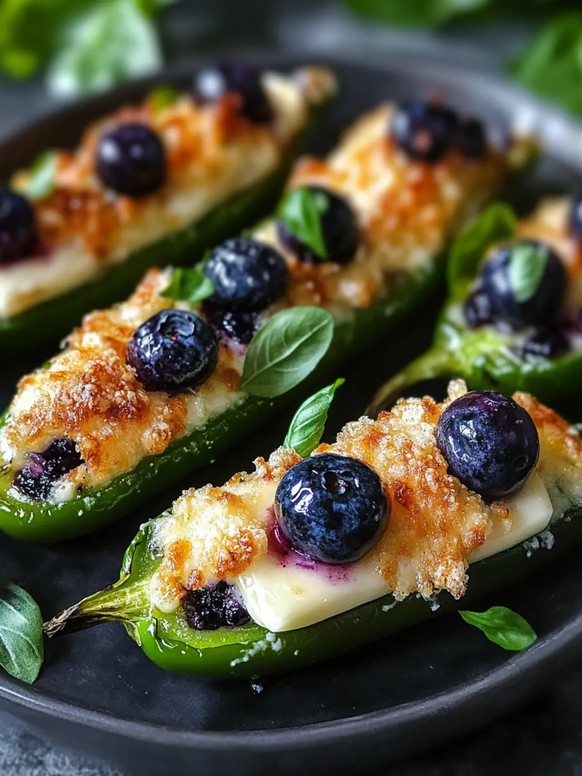 Blueberry Brie Jalapeño Poppers
