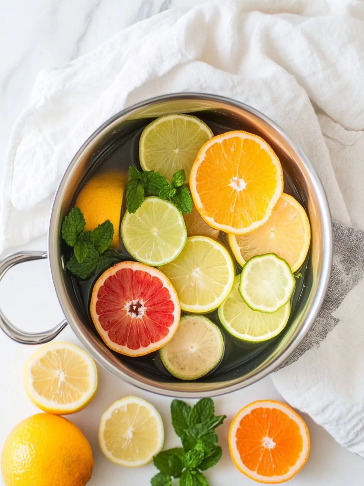 Citrus Mint Simmer Pot Recipe | Spring Stovetop Potpourri