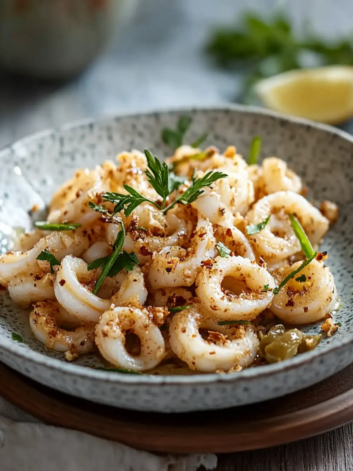 Easy Sauteed Calamari with Garlic