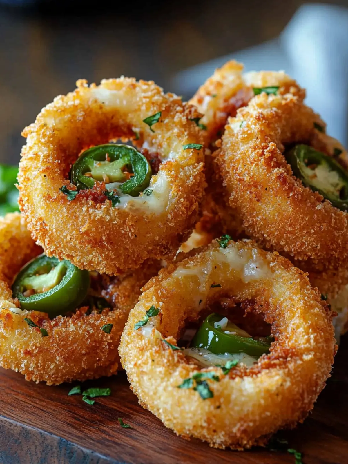 Jalapeño Popper Stuffed Onion Rings Recipe