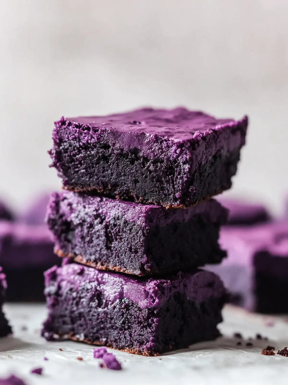 Chewy & Fudgy Purple Ube Brownies
