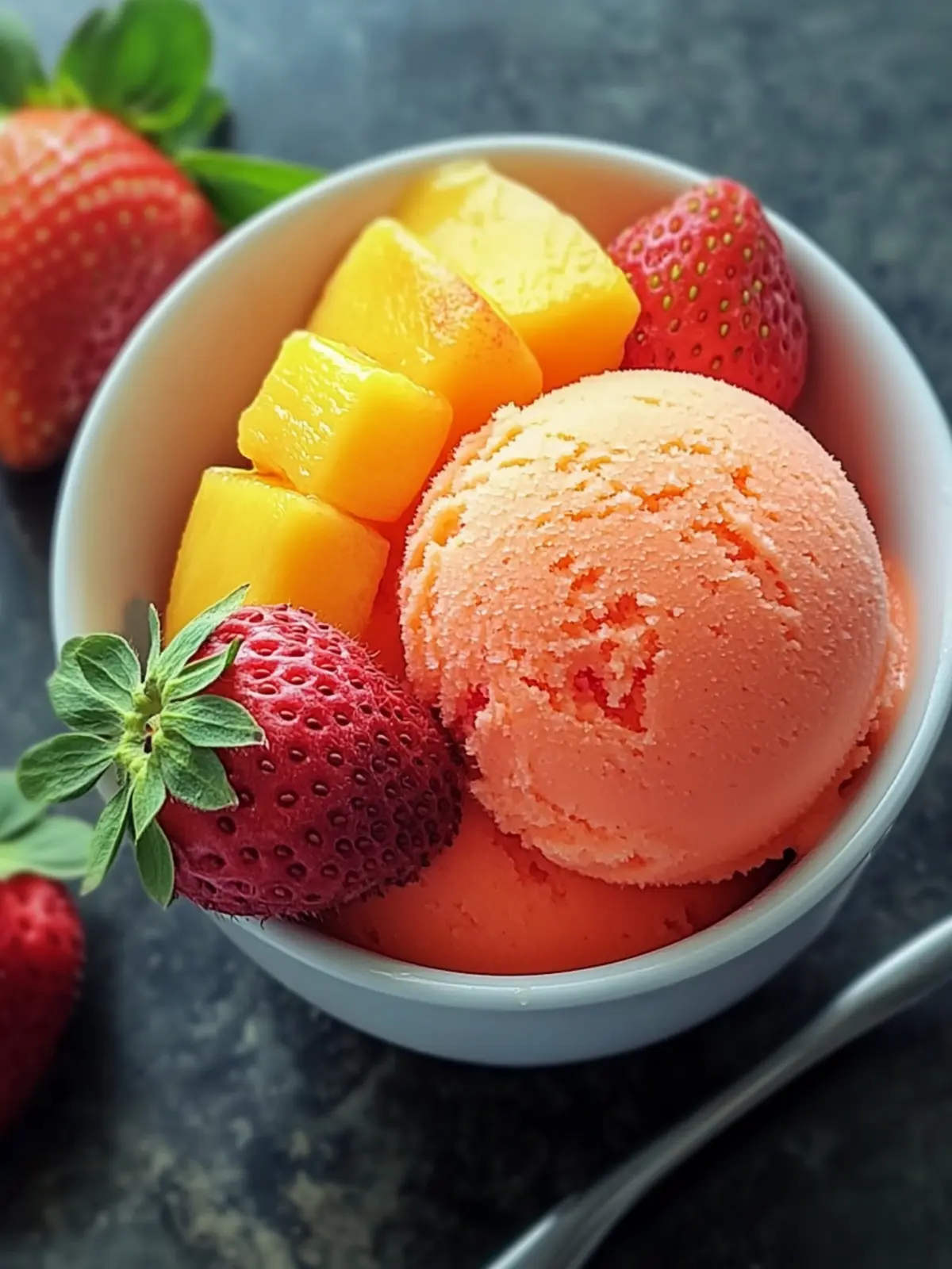 Mango Strawberry Sorbet