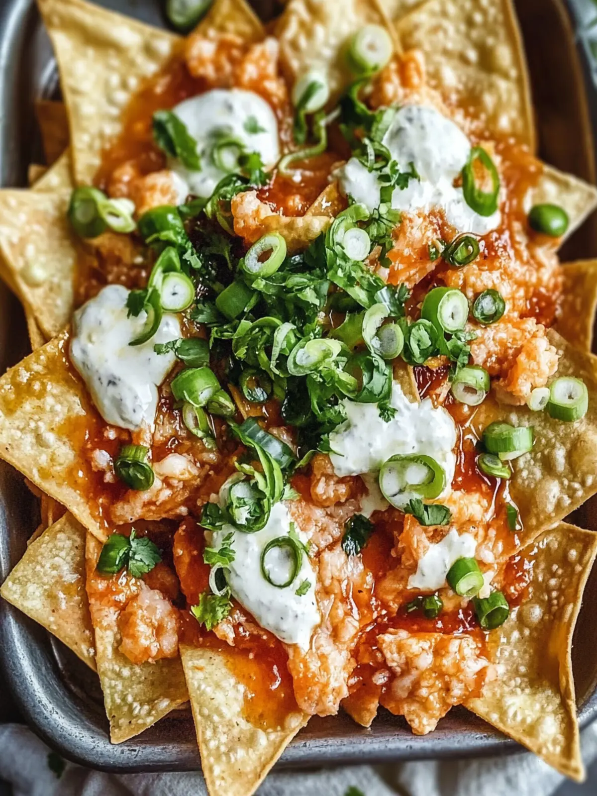 Crab Rangoon Wonton Nachos