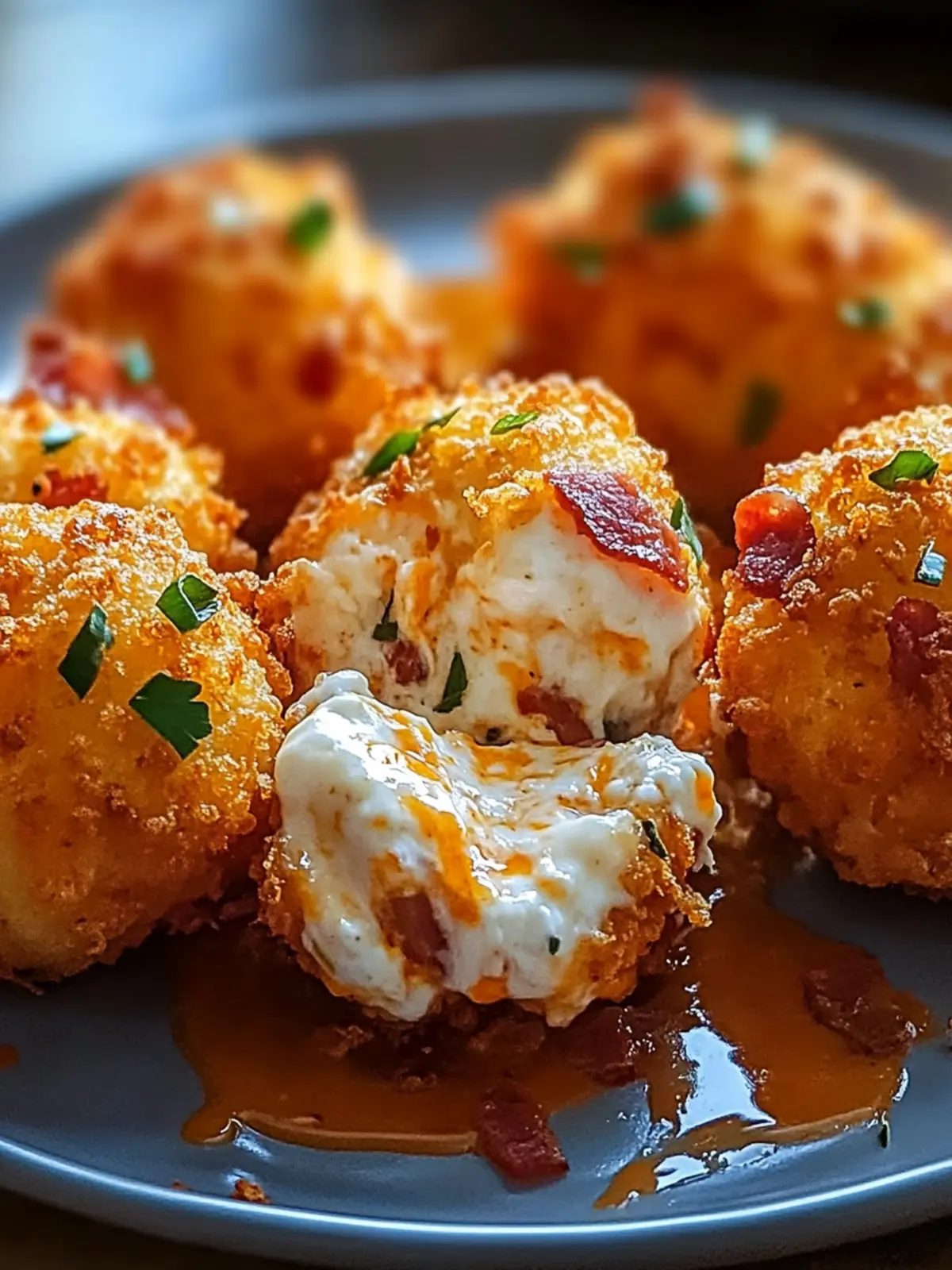 Irresistibly Crispy Buffalo Chicken Bacon Mozzarella Bombs