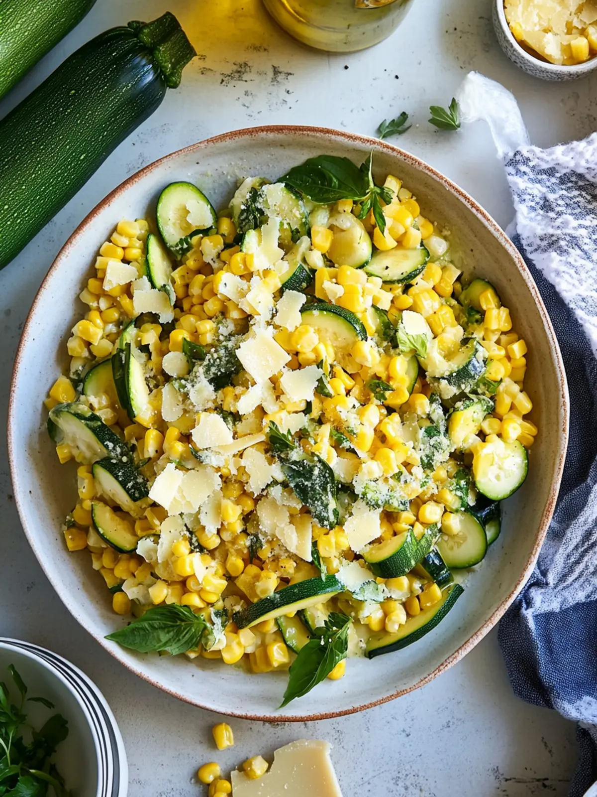 Parmesan Zucchini and Corn