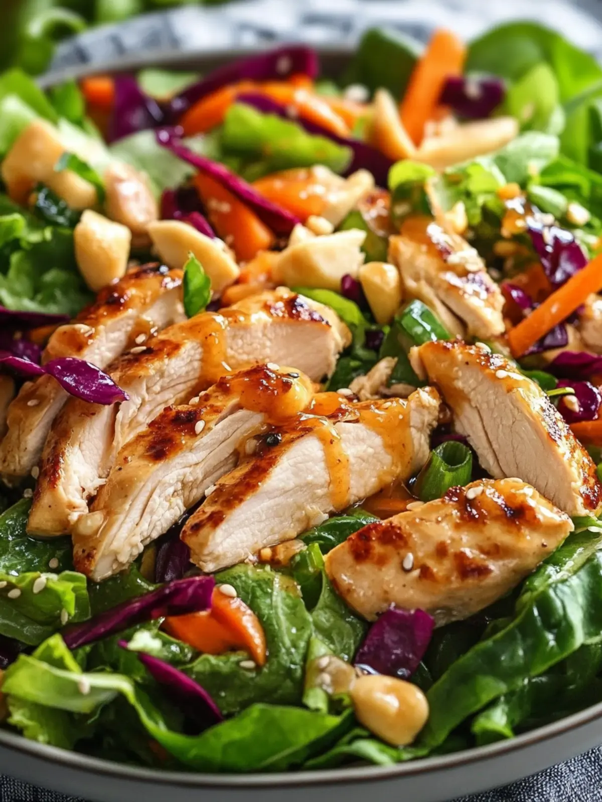 Delicious Asian Chicken Salad With Ginger Dressing