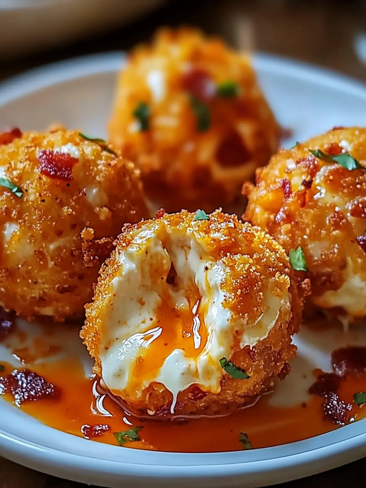 Irresistibly Crispy Buffalo Chicken Bacon Mozzarella Bombs