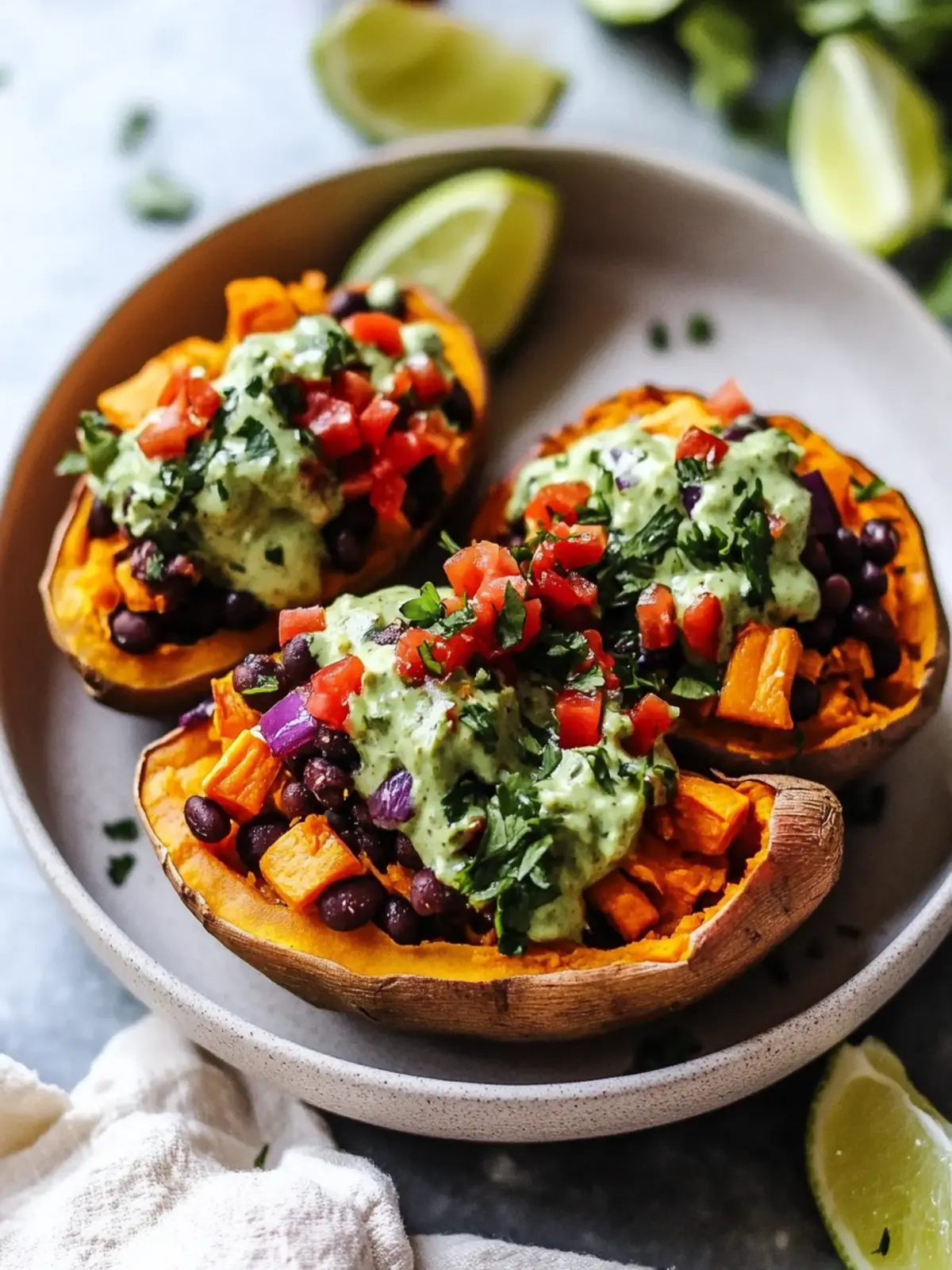 Black Bean Stuffed Sweet Potatoes (Vegan)