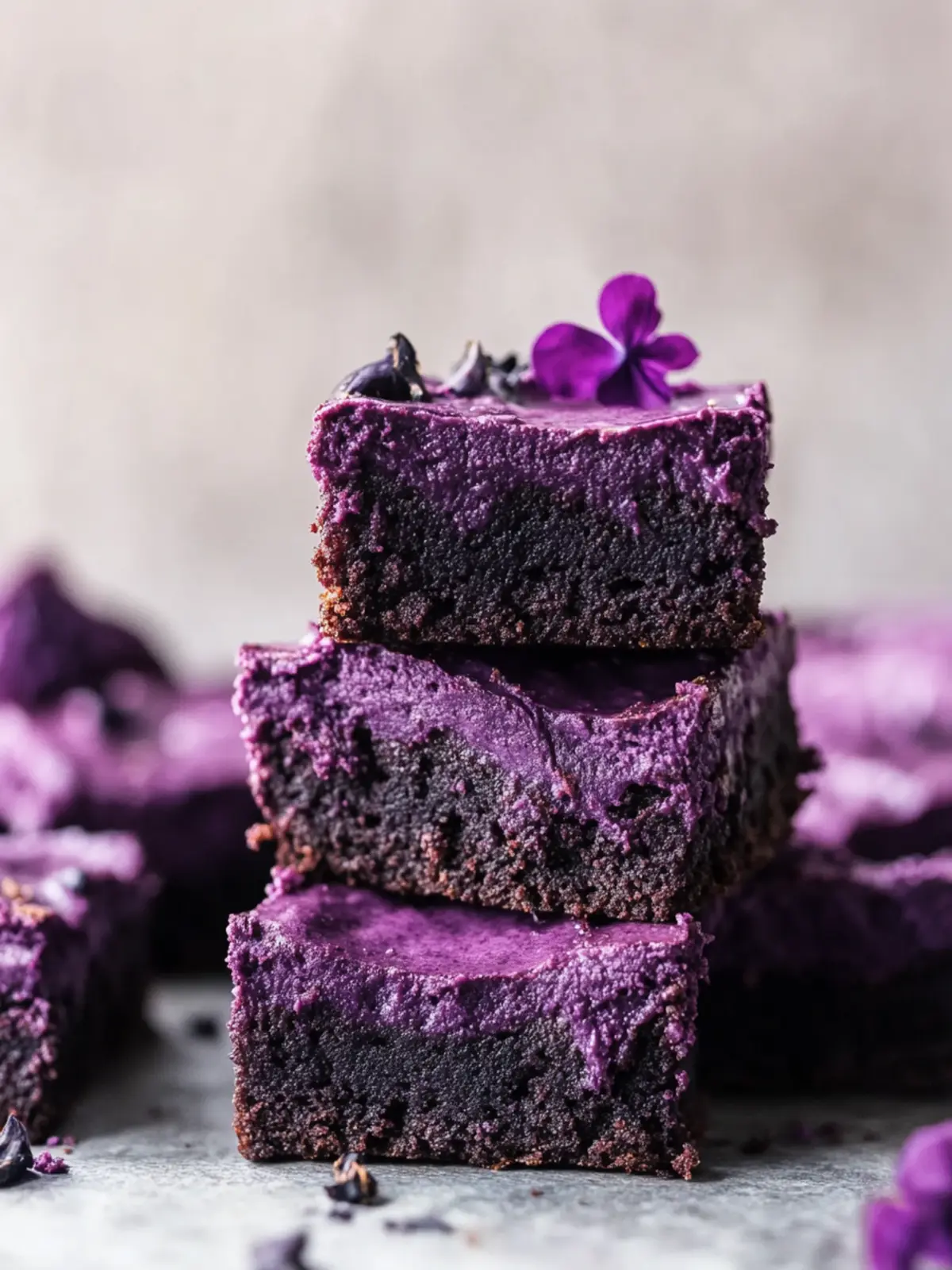 Chewy & Fudgy Purple Ube Brownies