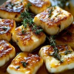 Honey-Glazed Halloumi with Thyme