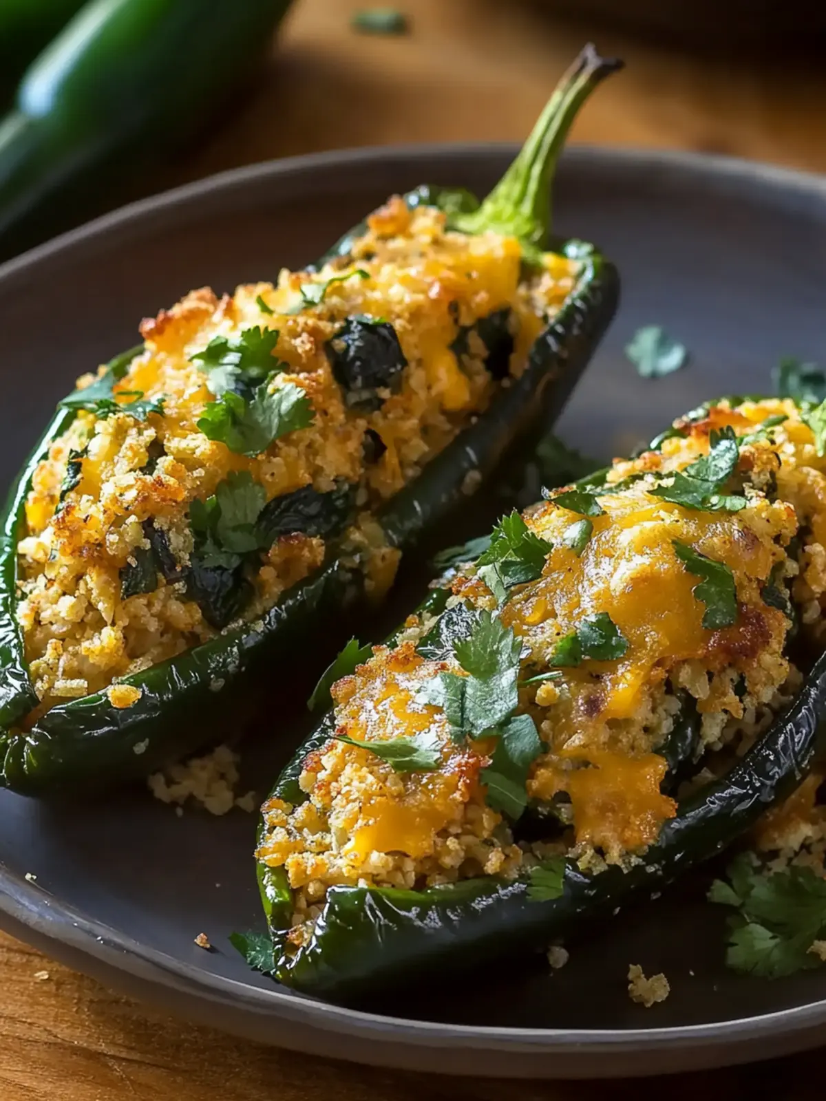 Vegetarian Stuffed Roasted Poblano Peppers