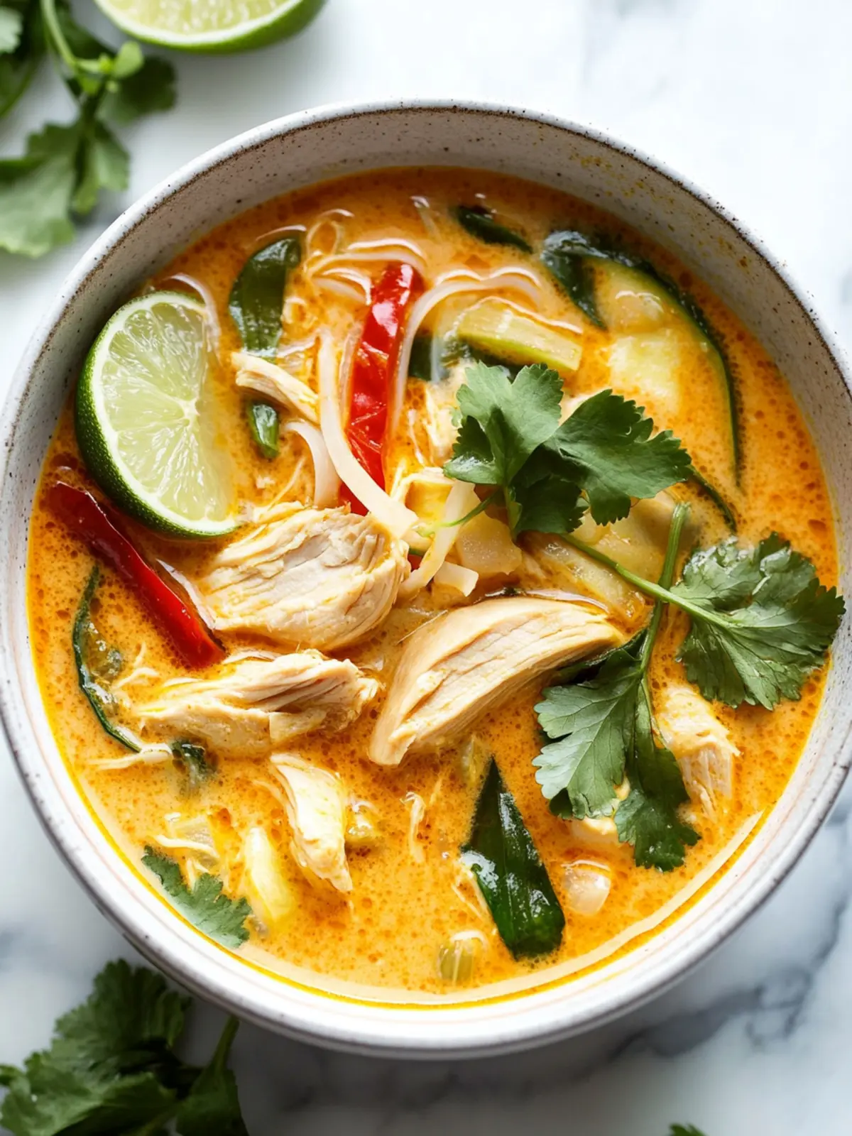 Easy Thai Chicken Curry Soup