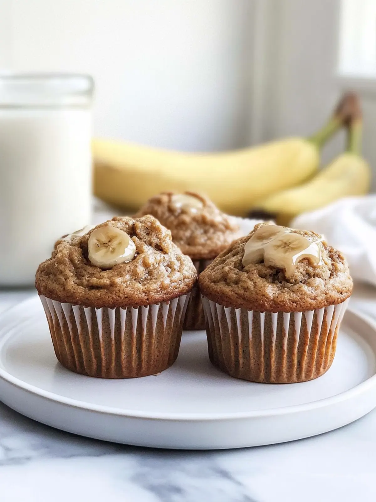 Healthy Peanut Butter Banana Muffins
