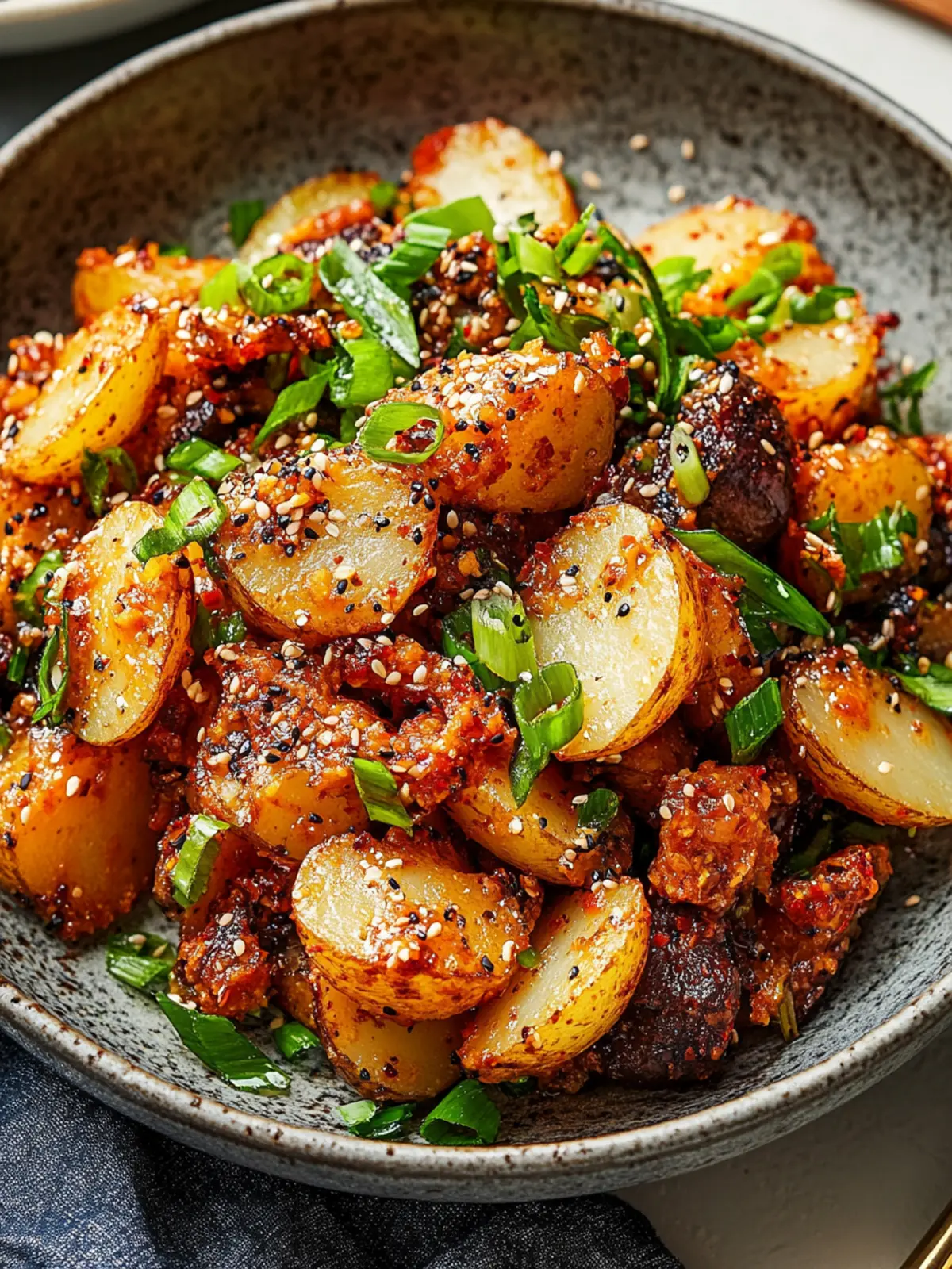 Crispy Gochujang Potato Salad