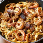 Creamy Cajun Shrimp and Sausage Pasta