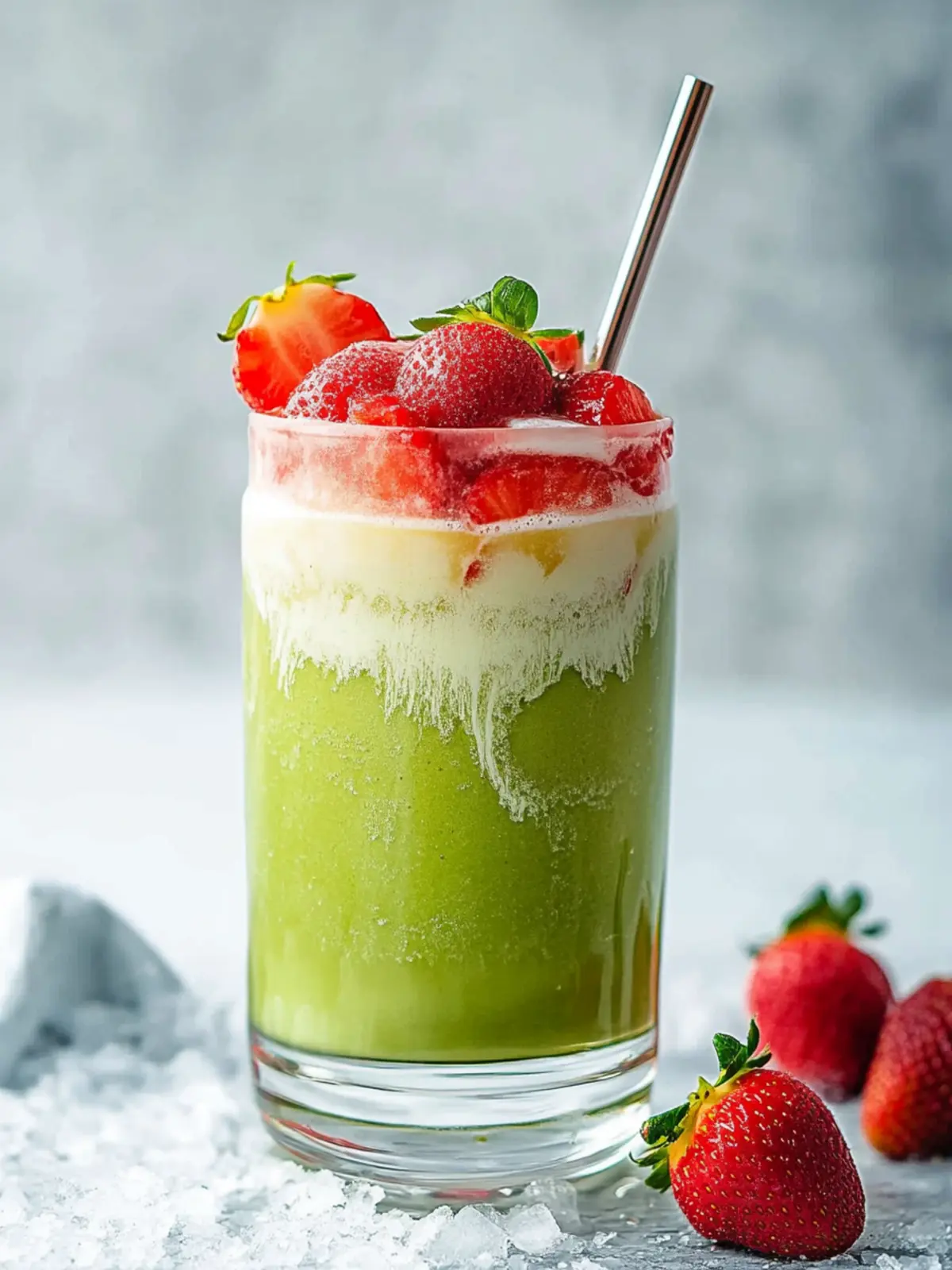 Iced Strawberry Matcha Latte