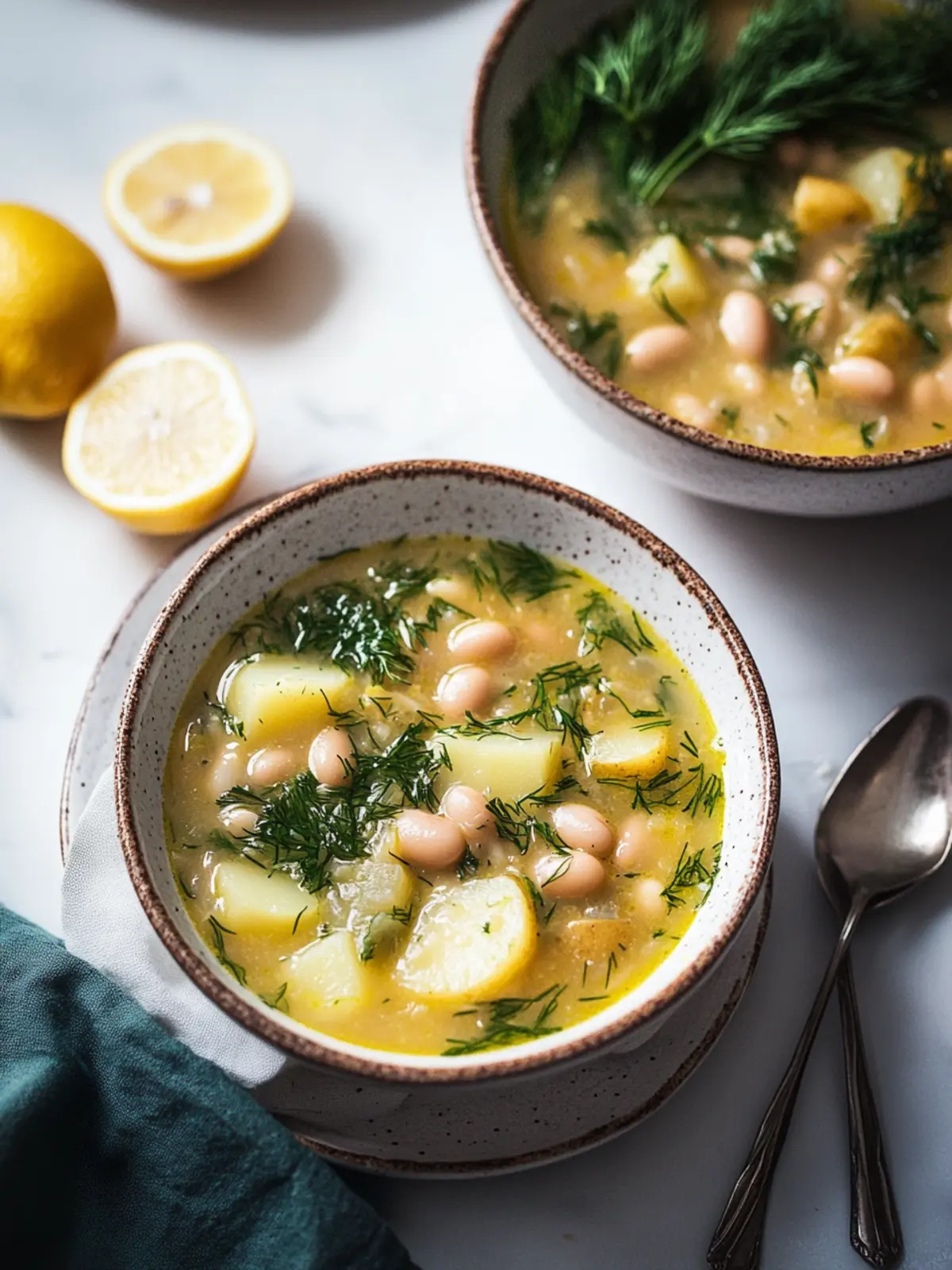 Lemon-Dill White Bean & Potato Soup