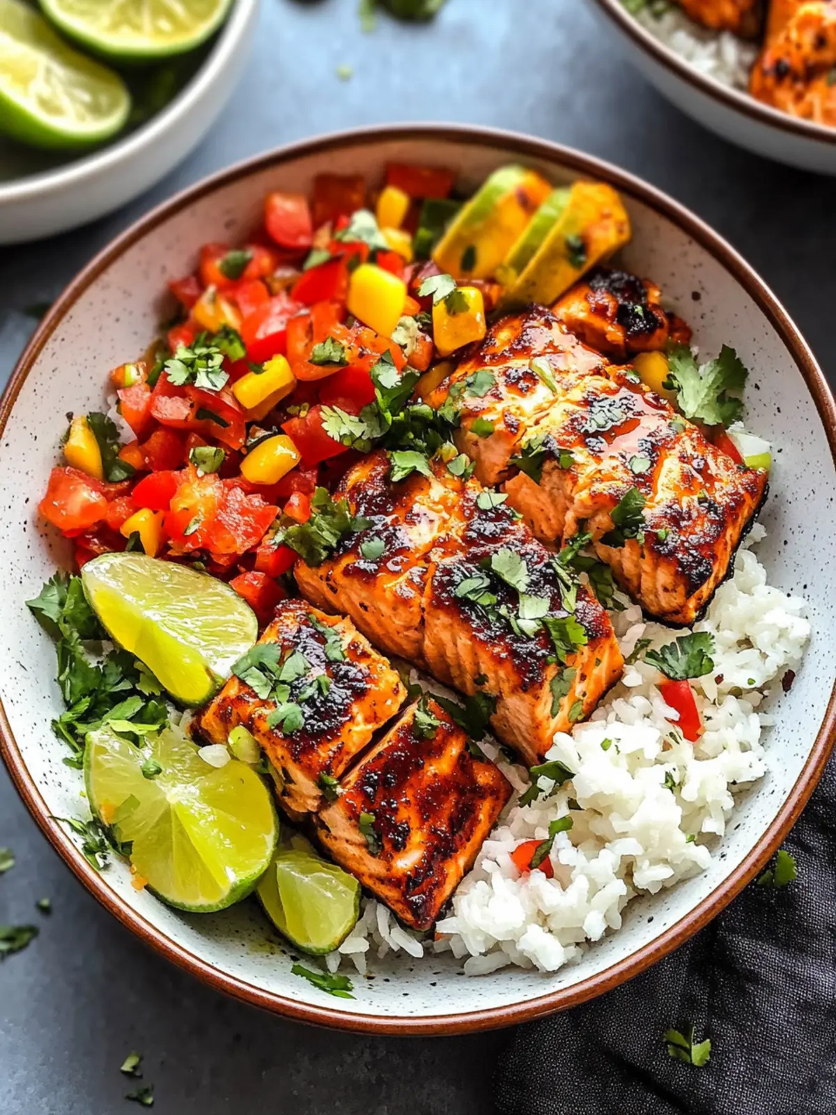 Chili Lime Salmon Bowls