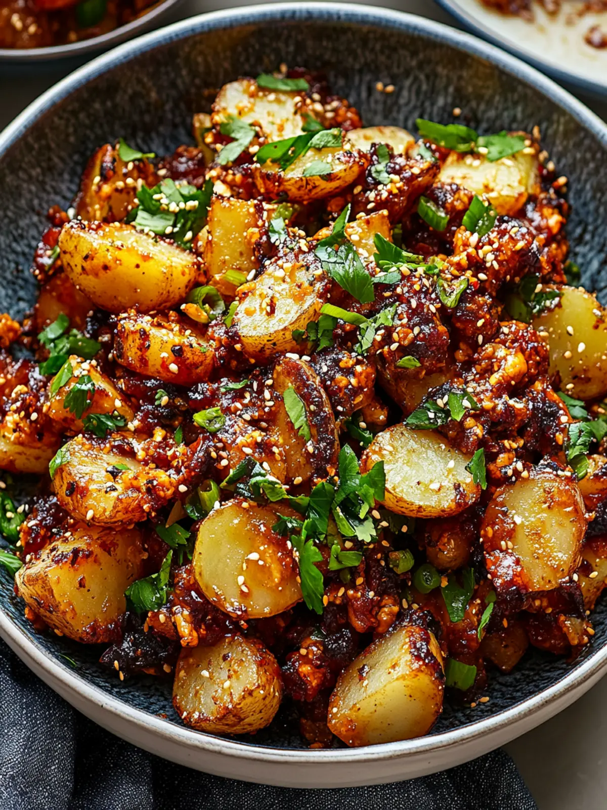 Crispy Gochujang Potato Salad