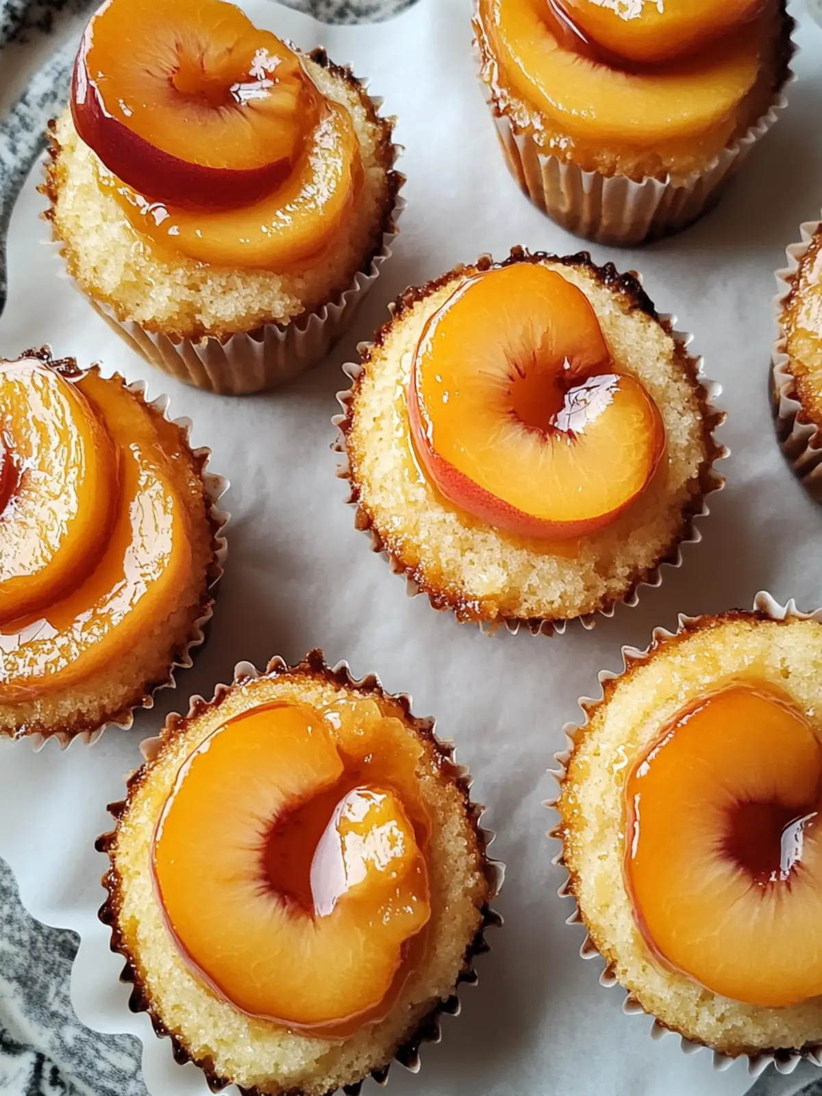 Peach Upside Down Cupcakes
