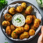 Vegan Broccoli Tater Tots with Herb Dip