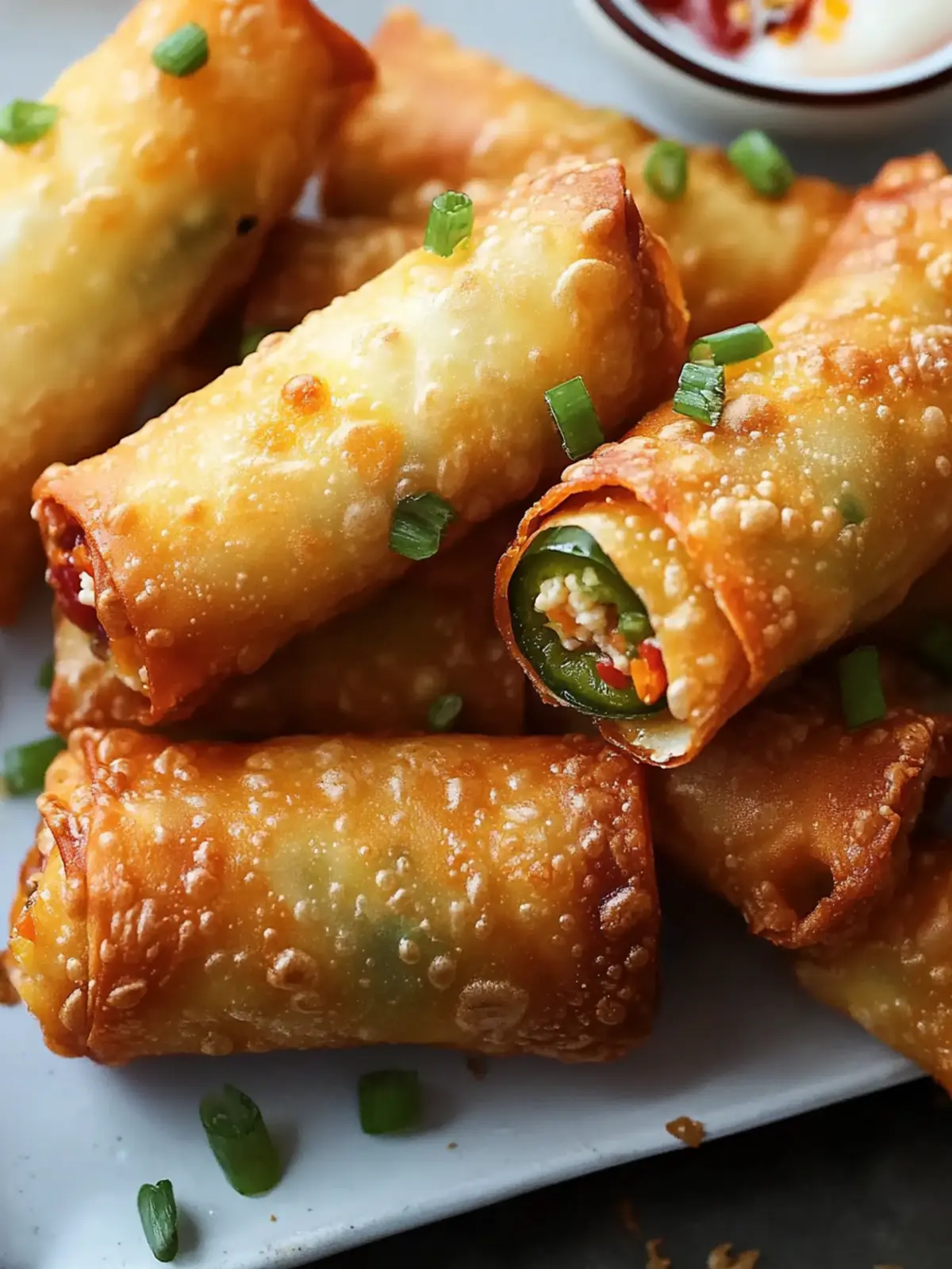 Mini Jalapeno Popper Egg Rolls