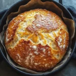 No Knead Cheddar Bread in the Dutch Oven