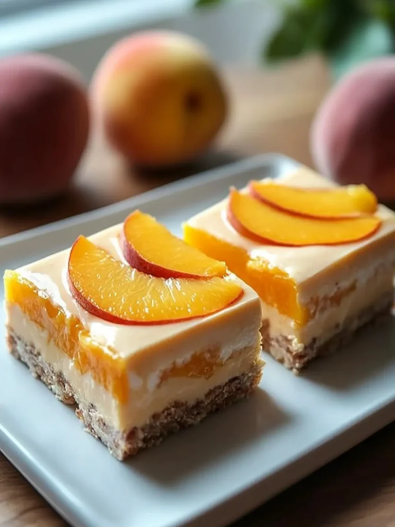 Peach Cheesecake Protein Bars Recipe