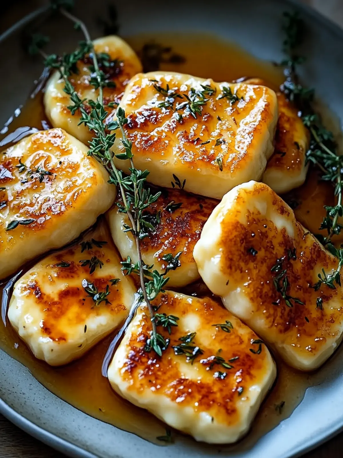 Honey-Glazed Halloumi with Thyme