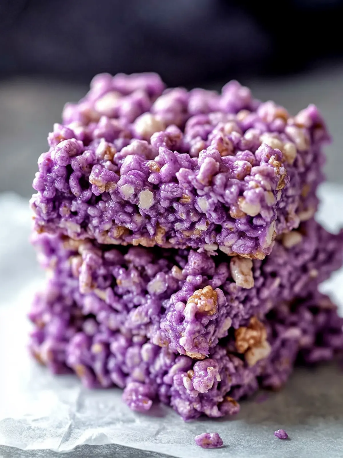 Ube Rice Krispies Treat
