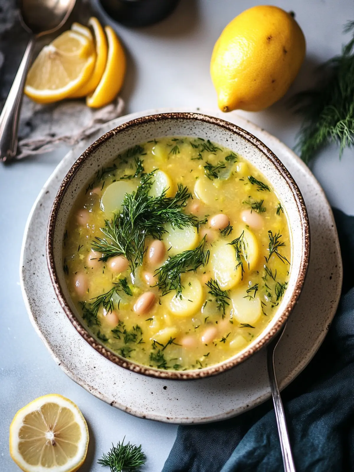 Lemon-Dill White Bean & Potato Soup