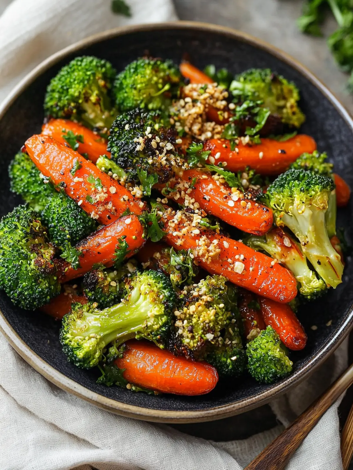 Roasted Broccoli & Carrots (Asian-Inspired)