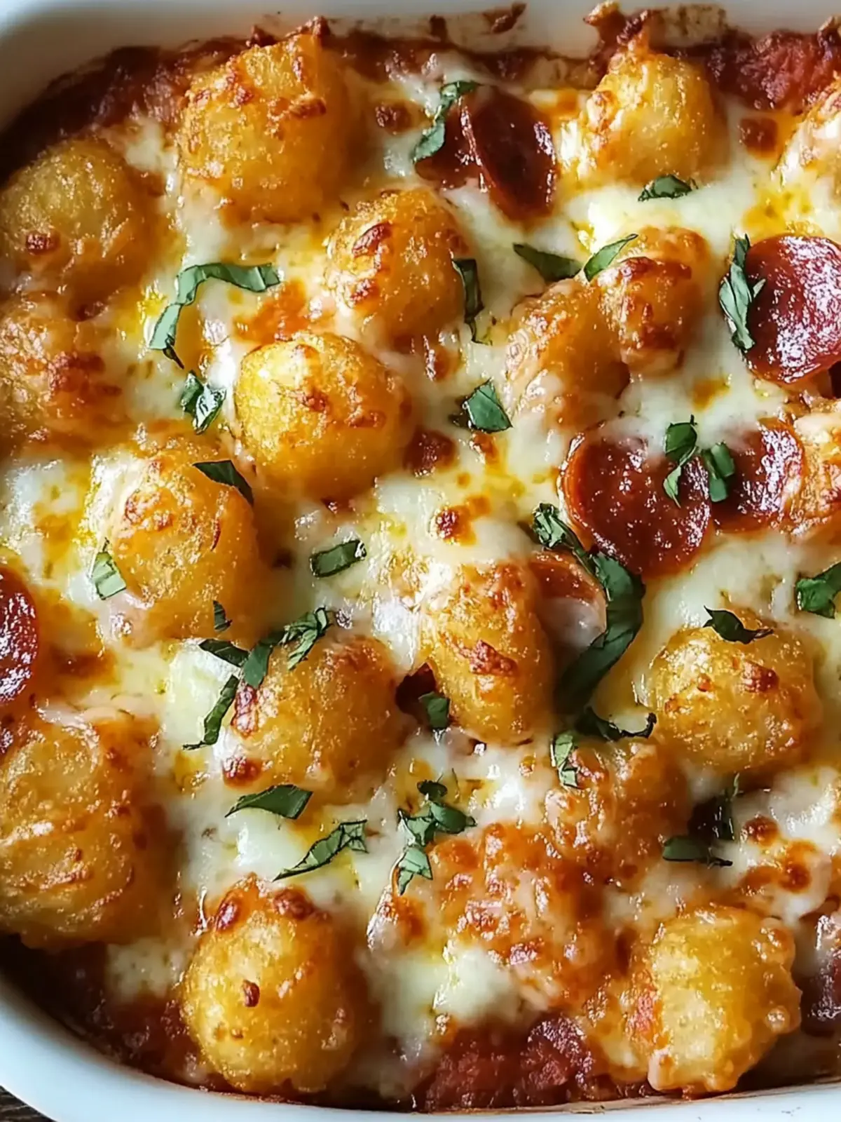 Pizza Tater Tot Casserole