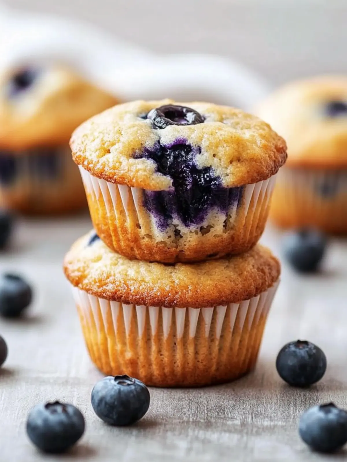 Low Carb Greek Yogurt Blueberry Muffins